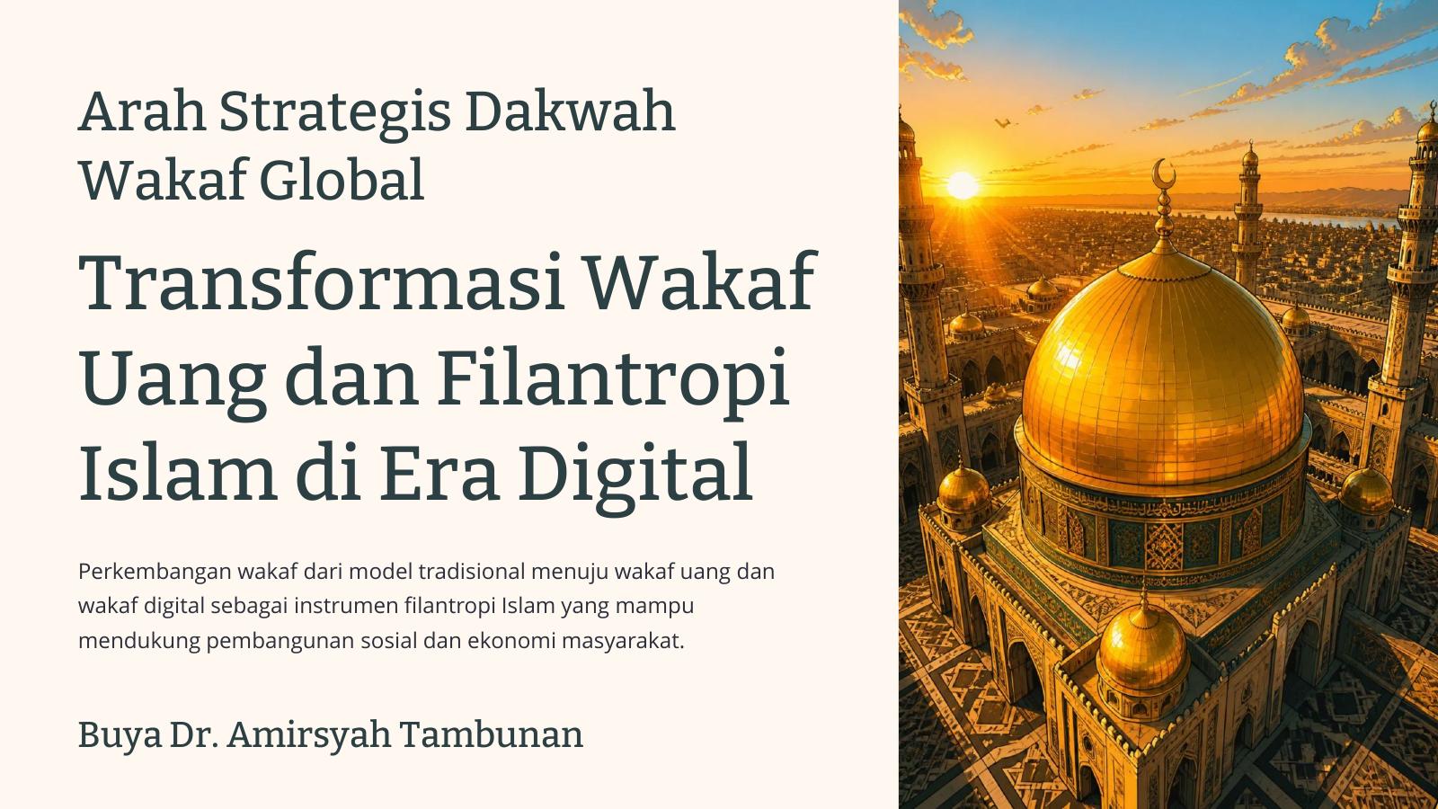 Transformasi Wakaf Uang dan Filantropi Islam di Era Digital