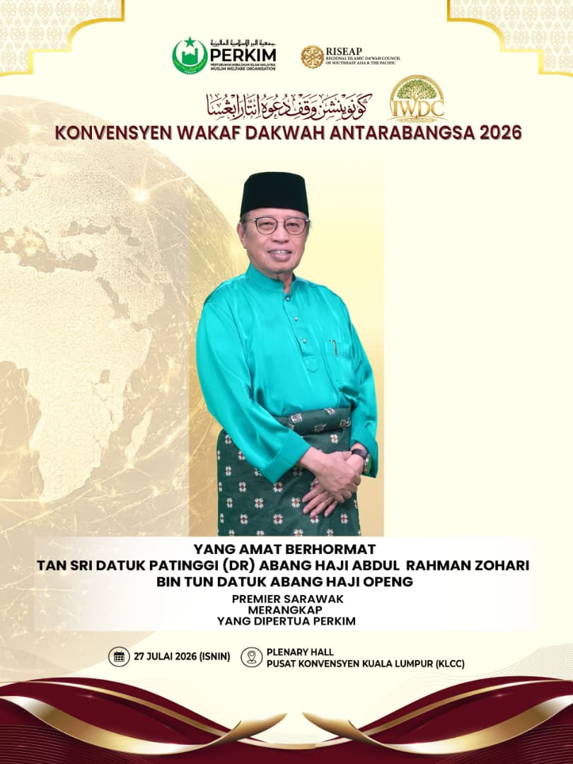 Ucapan Aluan oleh Yang Amat Berhormat Tan Sri Datuk Patinggi (Dr) Abang Haji Abdul Rahman Zohari bin Tun Datuk Abang Haji Openg, Premier Sarawak merangkap Yang Dipertua PERKIM
